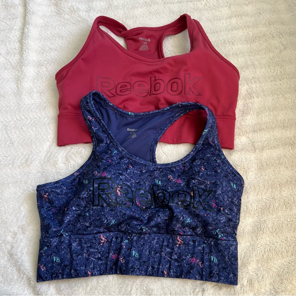 Reebok Red and Blue Racerback Sports Bra